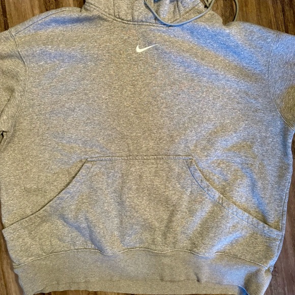 nike sportswear phoenix fleece hoodie - heather gray/grey, oversized, size large - Picture 7 of 8